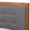 Baxton Studio Greta Mid-Century Modern Dark Grey Fabric Upholstered and  Wood Twin Size Platform Bed 189-11164-11158-ZORO - alternate 8